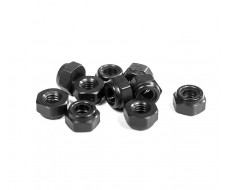 M3 Metric Black Aluminum Locknut (10)
