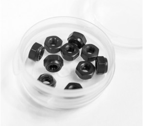 M3 Metric Black Aluminum Locknut (10)